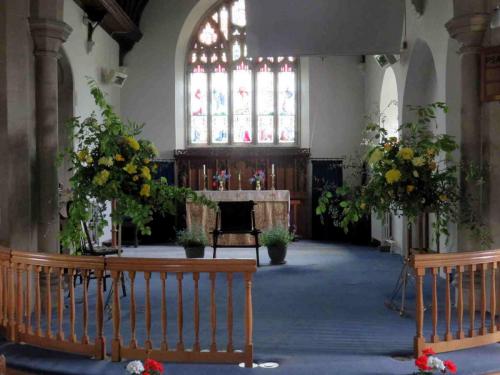 Church flower display